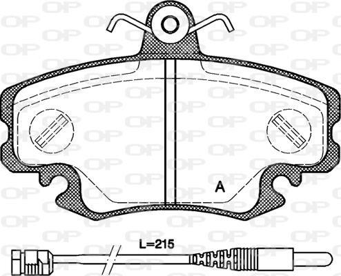 OPEN PARTS Комплект тормозных колодок, дисковый тормоз BPA0141.30